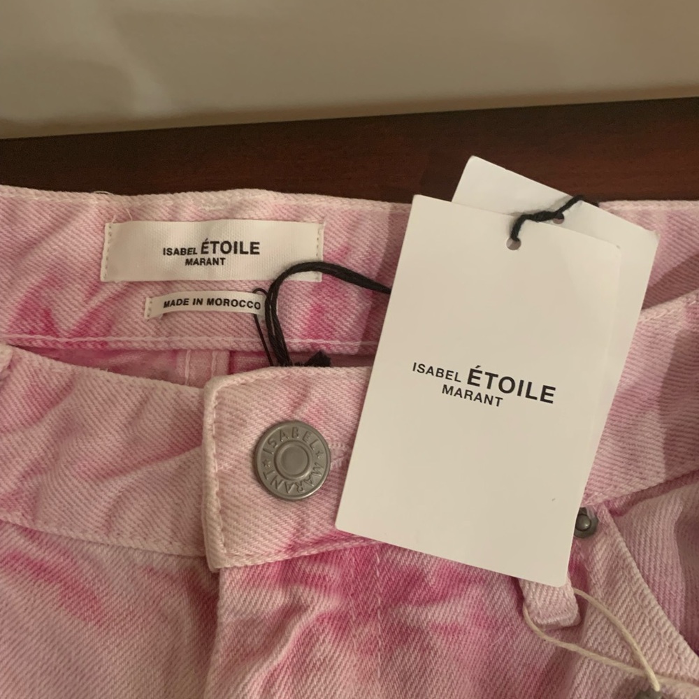 NWT Isabel Etoile Marant Tie-Dye Pink Jeans